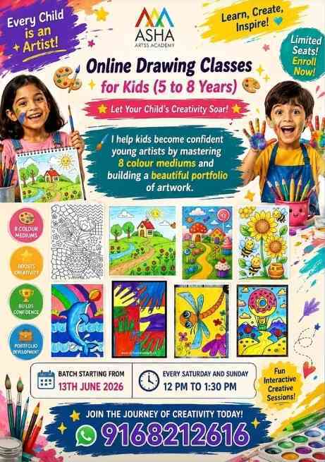 Asha Academy-Online Drawing Classes for Kids 2026