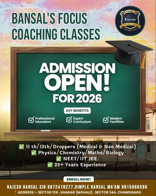 Bansals Focus Coaching Classes-Admissions Open 2026