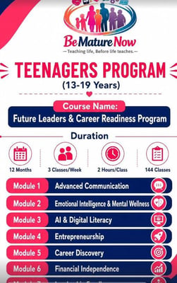 Be Mature Now-Future Leaders and Career Readiness Program for Teens
