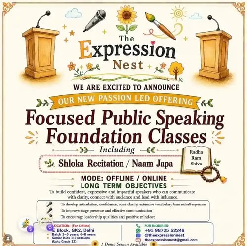 The Expression Nest-Public Speaking Foundation Classes