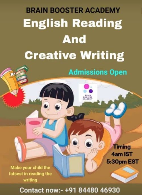 Brain Booster Academy-English Reading & Creative Writing Admissions Open