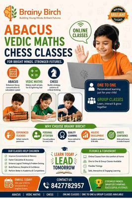 Brainy Birch-Abacus Vedic Maths and Chess Classes