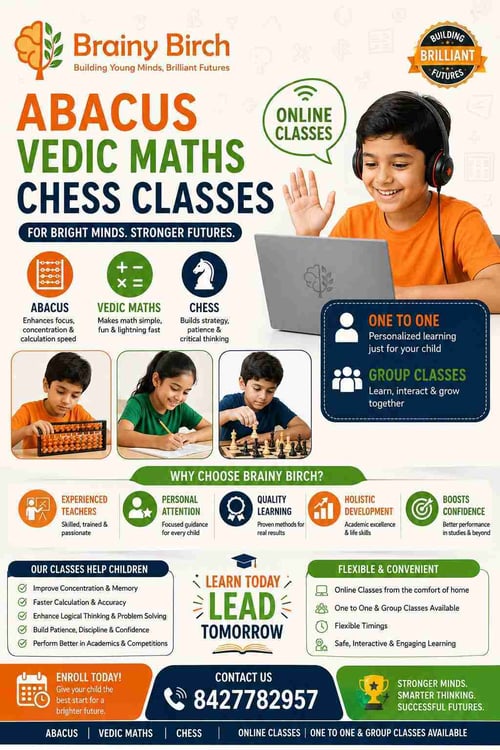 Brainy Birch-Abacus Vedic Maths and Chess Classes