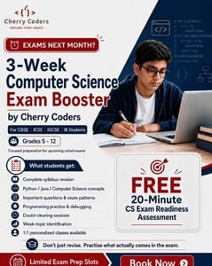 Cherry Coders Edtech-3-Week Computer Science Exam Booster for Grades 5-12