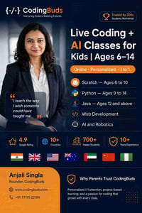Coding Buds-Live Coding and AI Classes for Kids