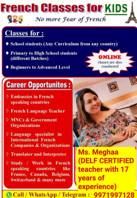 French Classes By Meghaa - French Classes For Kids