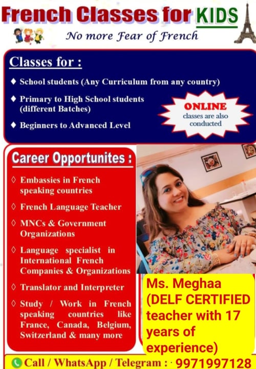French Classes By Meghaa - French Classes For Kids