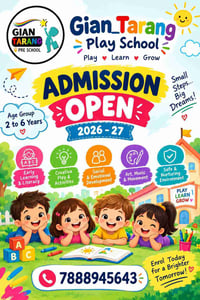 Gian Tarang Pre School-Admissions Open 2026-27