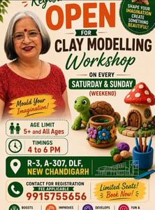 Gurmeet Goldie Art Classes-Clay Modelling Workshop for Kids