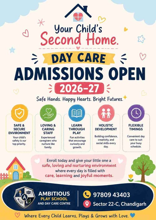 Handprints Day Care-Day Care Admissions Open 2026-27