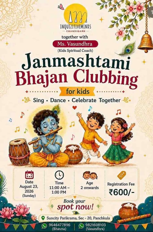 Inquzitive Minds-Janmashtami Bhajan Clubbing for Kids