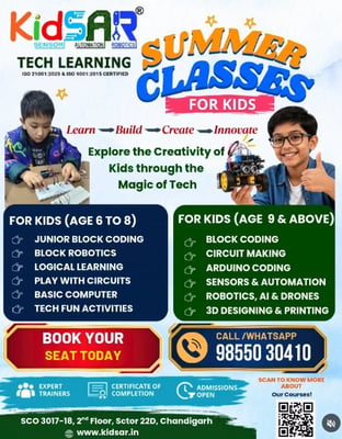 KidSAR Tech Learning-Robotics and Coding Summer Classes