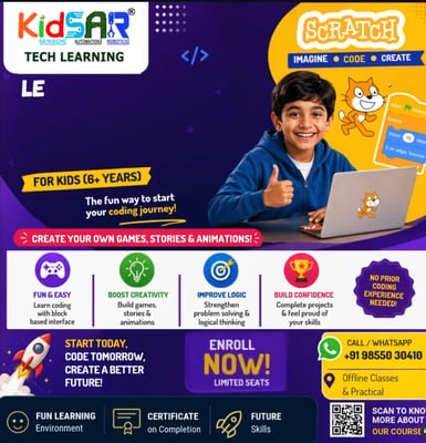 KidSAR Tech Learning-Scratch Coding for Kids