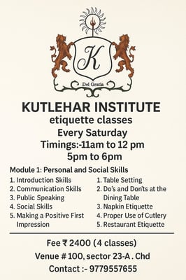 Kutlehar Institute-Etiquette Classes for Kids