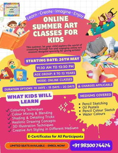 Learning Art with Ishita Online Art Academy-Online Summer Art Classes for Kids