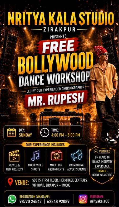 Nritya Kala Dance and Fitness Studio-Free Bollywood Dance Workshop for Kids