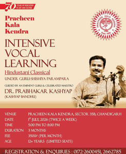 Pracheen Kala Kendra-Intensive Hindustani Classical Vocal Masterclass