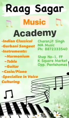 Raag sagar music academy-Music and Instrument Classes for Kids