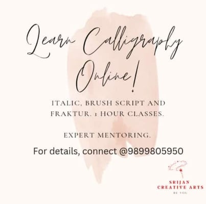 Srijan Creative Arts-Online Calligraphy Class