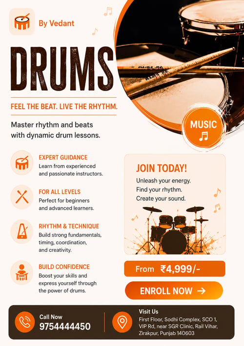 The Raw Studios-Drum Classes for Kids