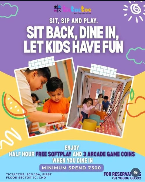 Tic Tac Toe-Dine and Play Kids Fun