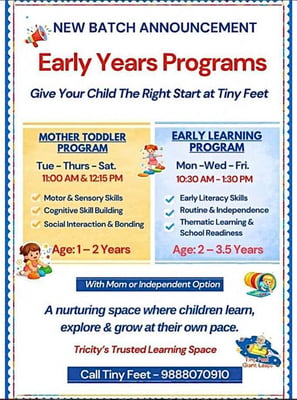 Tiny Feet Giant Leaps-Early Years Learning Programs