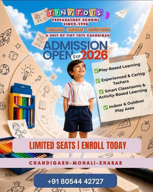 Tiny Tots Preparatory School-Admissions Open 2026-27
