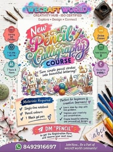 We Craft World-Pencil Calligraphy Course for Kids