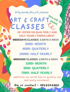 Arty hands the art classes-Online Art and Craft classes