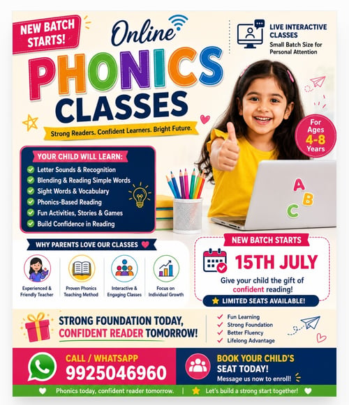 Arty hands the art classes-Online Phonics Classes for Kids
