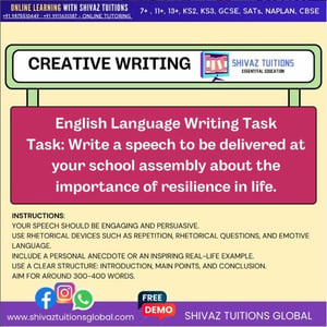ONLINE ENGLISH CREATIVE LEARNING WITH SHIVAZ TUITIONS