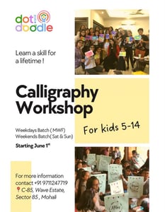 thedotanddoodle-Calligraphy Classes for Kids