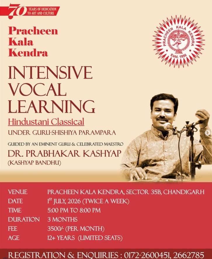 Pracheen Kala Kendra-Intensive Hindustani Classical Vocal Masterclass