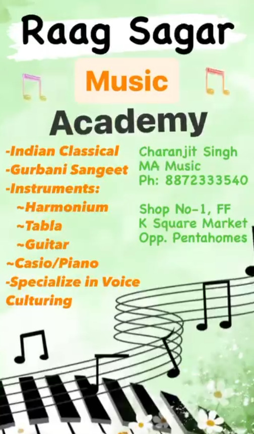 Raag sagar music academy-Music and Instrument Classes for Kids
